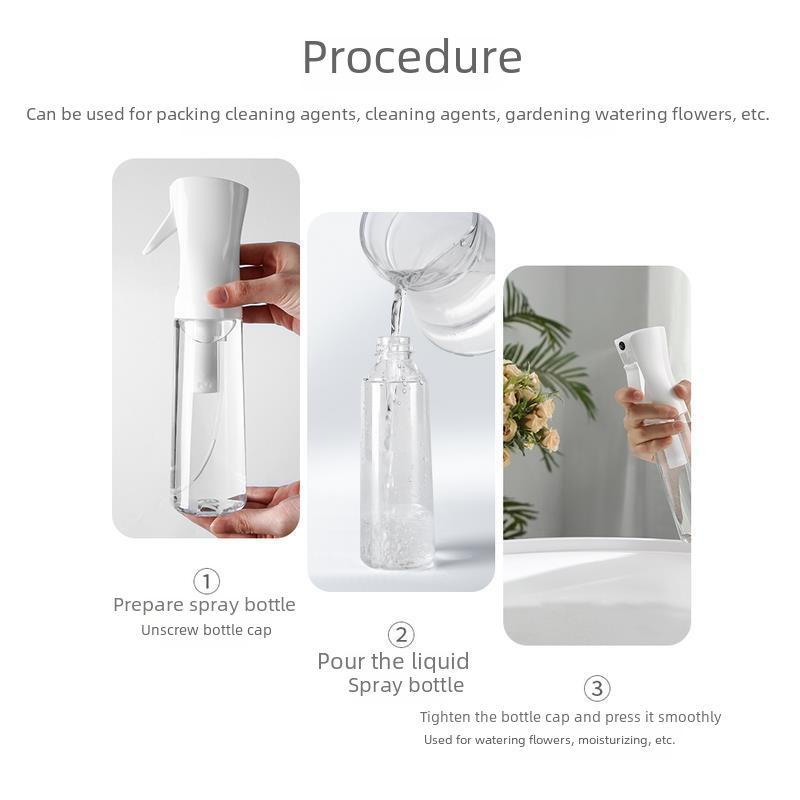 Continuous High-Pressure Ultra-Fine Mist Alcohol Spray Bottle