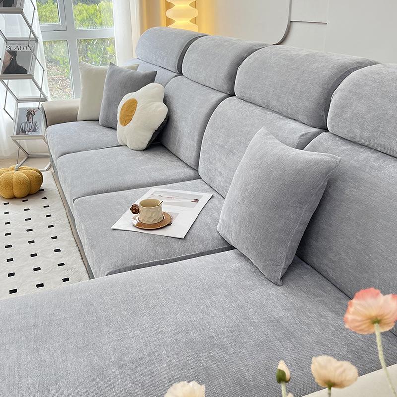 Universal Non-Slip Chenille Sofa Cover - Thick & Cozy for Winter 2024