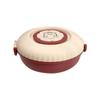 Double Layer Round Lunch Box Compartments Food  Storage Container Snack Box Salad Box  School
