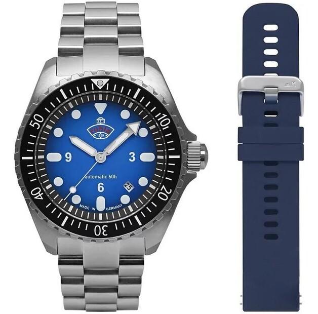 Uhr Zegarek Ruhla NVA Kommando Minentaucher Automatic Set Blau