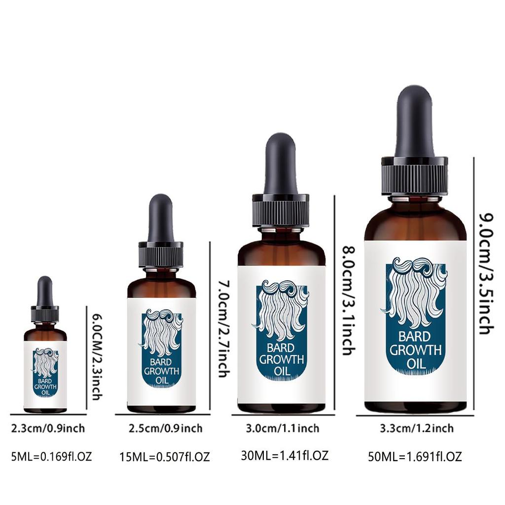 Fast Beard Growth Oil Beard Oil for Men Caffeine Natural Beard Growth Serum Promote Hair Regrowth Professional Brazilian Keratin