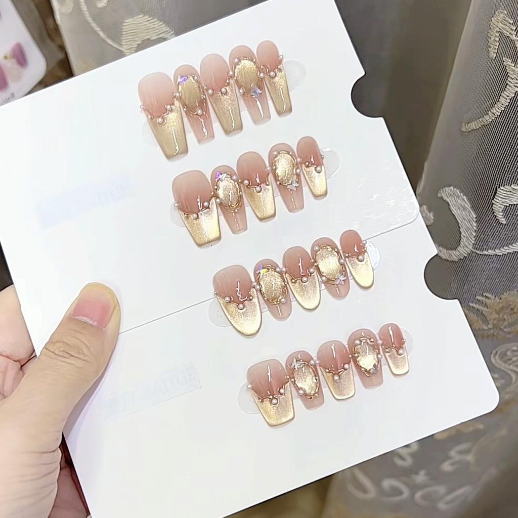 Pure Hand-made Phototherapy Wears Armor-smile Flower Water Moon Finished Product Reusable Nail Art Patches