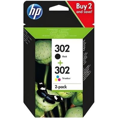 HP 302 2-pack Black and Tri-color Original Ink Cartridges (X4D37AE) for HP DeskJet 2130/3630 and HP OfficeJet 3830