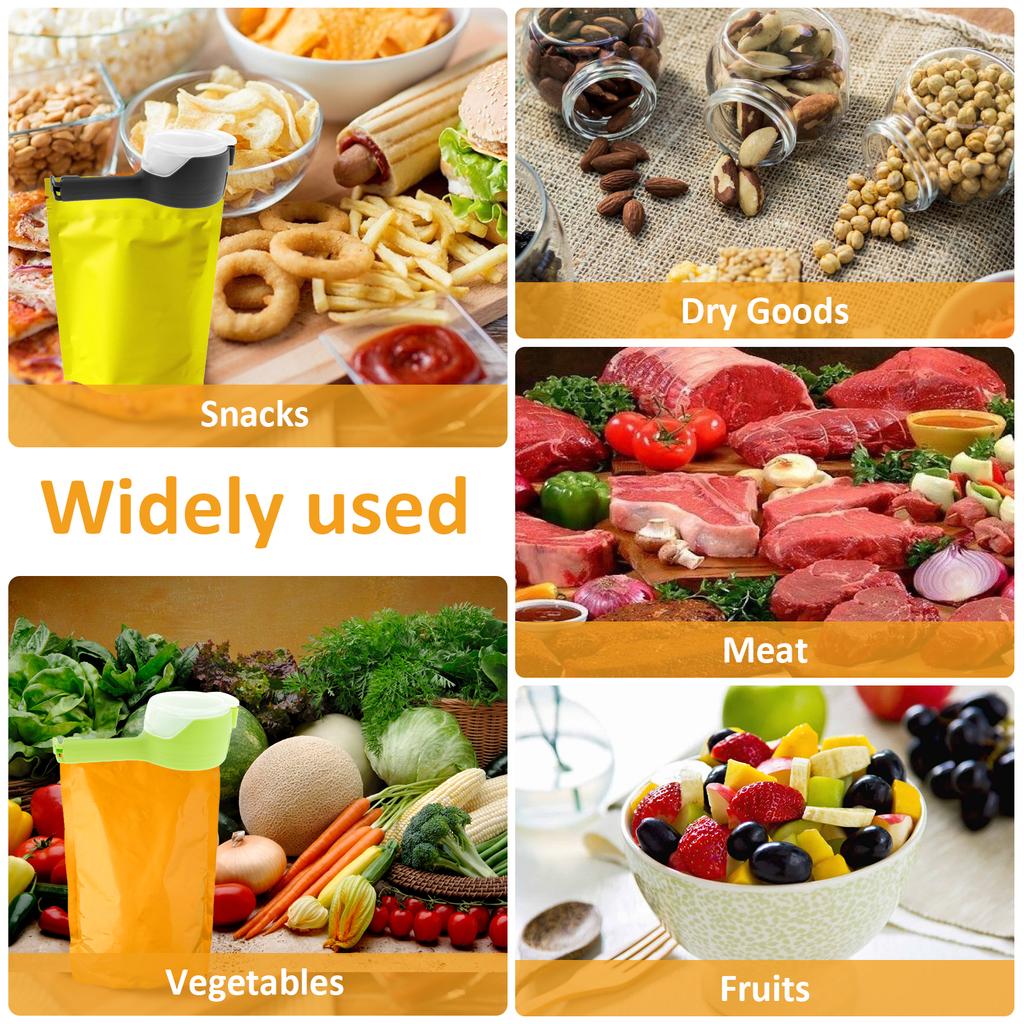 Beutelclips für Lebensmittel, Lebensmittelaufbewahrung, Verschlussclips mit Ausgießer, Clips für Chipsbeutel in der Küche, Plastikverschluss-Verschlussclip, Küchenaufbewahrung