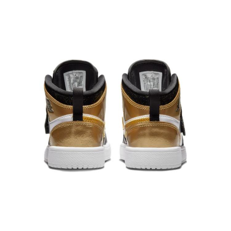 Jordan Sky Jordan 1 Mid Black Metallic Gold White PS DV6069-071