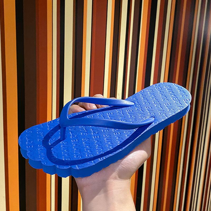 new colorful flip-flops bathing non-slip pinching feet summer travel couple portable cool slippers women's