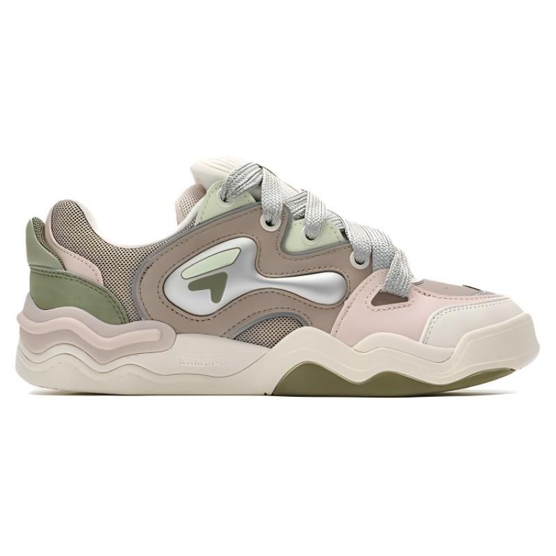 Fila Fusion Kickdx Comfortable Versatile Low-Top Sneakers Women Sneakers Khaki Pink T12W412302FLP