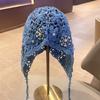 French Heavy Industry Crochet Bag Head Hat Hollow Breathable Lace Stacking Hat Mori Literary Sun Hat Atmosphere Cold Hat