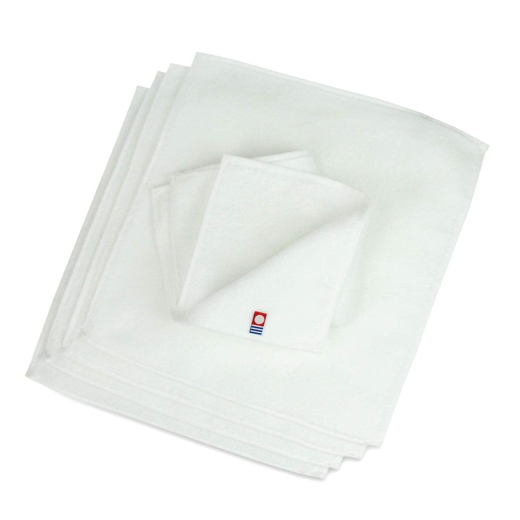oruta Imabari Made in 25cm Pile Towel Set of Imabari Towels Towels, Japan, Handkerchiefs, IRODORI, 5, (White)