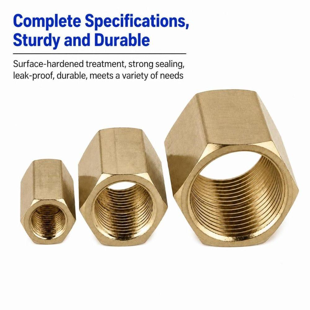 Hex Shape Brass Pipe Fitting BSP Female Thread Hose Adapter Durable Hex Coupling Connector