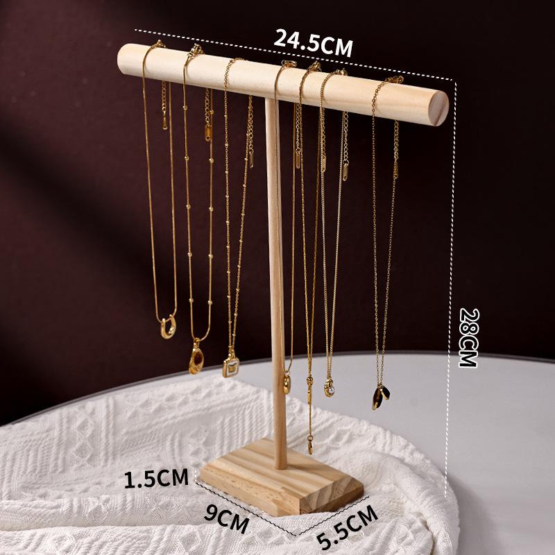 Wooden Jewelry Display Rack for Earrings, Hair Ties, Bracelets, and Ornaments