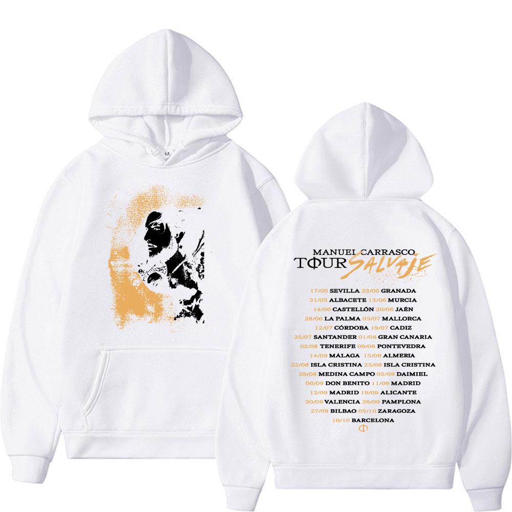 Rapper Manuel Carrasco Salvaje Tour 2025 Hoodies Men's Women Harajuku Hip Hop Punk Sweatshirts High Quality Bodywarmer Pullovers