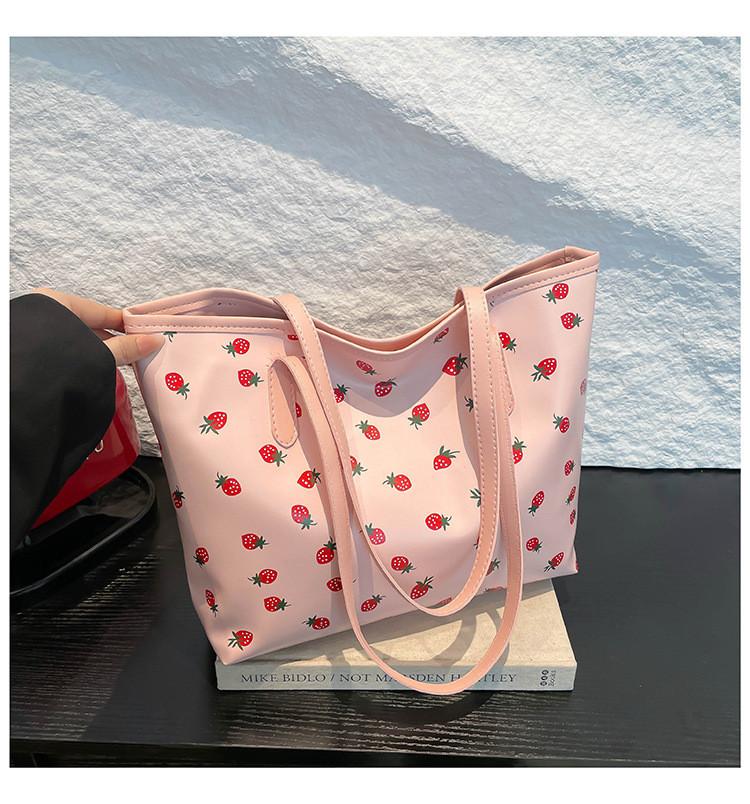 Cute Pink Butterfly Tote Bag For Daily Use Large Pu Handbag With Zipper Closure