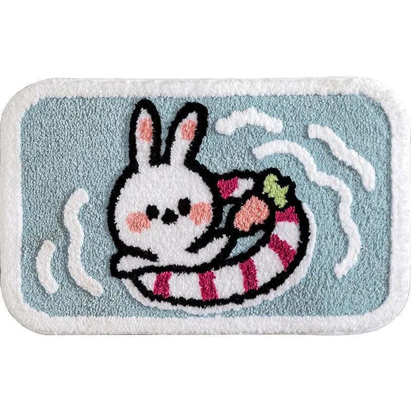 Bathroom Non-slip Absorbent Carpet Home Bedroom Mats Plush Floor Doormat Bathroom Washable Quick Drying Carpet