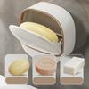 Soap Dish with Drainage Box Punch-Free Soap Holder Bathroom Drain  Box Flip Drain  Storage Case Bathroom Accessories