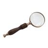 Glass Lens Handheld Magnifier Antique Metal Old Magnifying Loupe  For Crossword Puzzle