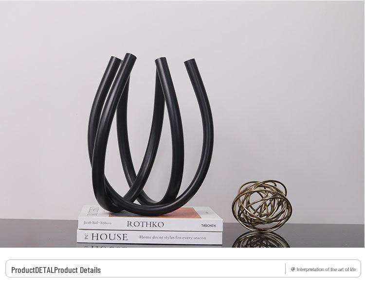 Elegant Metal Vase for Flower Arrangements - Luxury Decor for Living & Dining Rooms