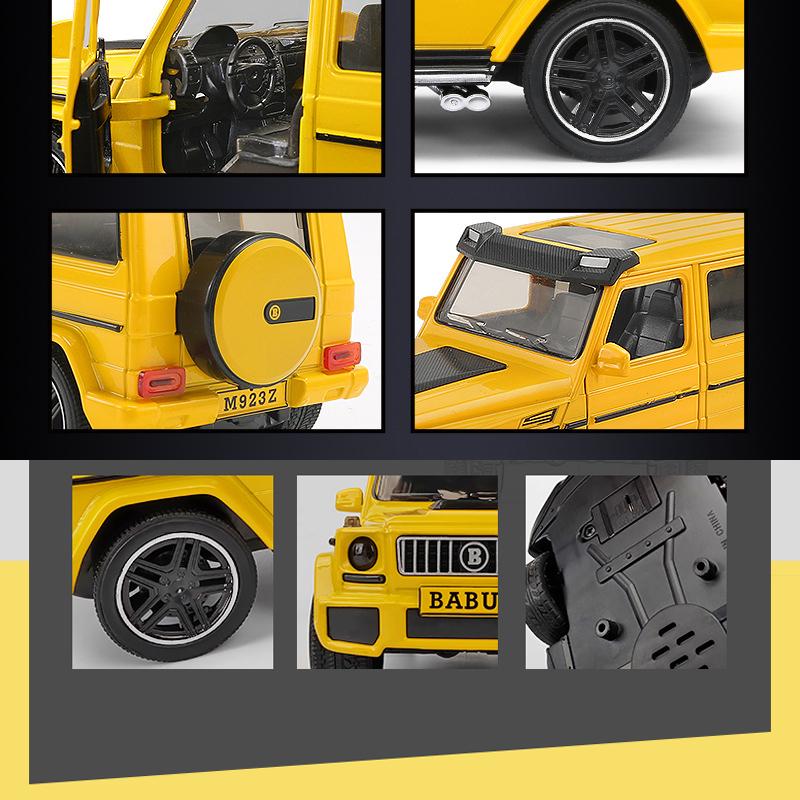 1/24 Scale Benz G65 Diecast Car Model Toy, Pull Back Toy Vehicle with Sound and Light for Kids Toddler Boys Girls Gift Collection