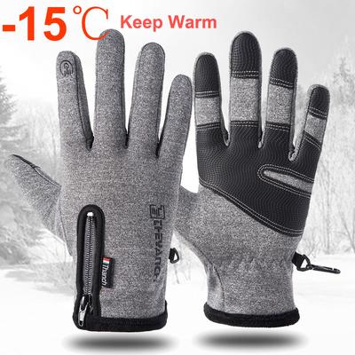 Winter Warm Touchscreen Motorcycle Gloves for Ski Waterproof Cycling Fluff Warm Gloves Cold Weather Windproof Motos