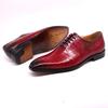 Fashion Luxury Genuine Leather Men's Oxford Dress Shoes Alligator Print Handmade Lace-Up Whole Cut Formal Wedding Suit Shoes