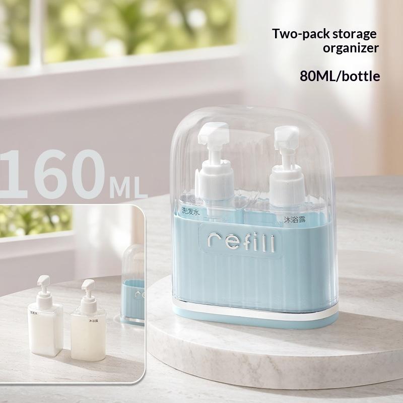 2/4-In-1 Travel Liquid Dispenser Split Bottle System Shampoo Lotion Shower Gel Soap Sub-Bottles Press Container For Easy Packing