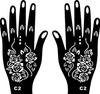 2025 Neues Professionelles Henna Schablone Temporäres Handtattoo Körperkunst Aufkleber Vorlage Hochzeit Werkzeug Blume Tattoo Schablone