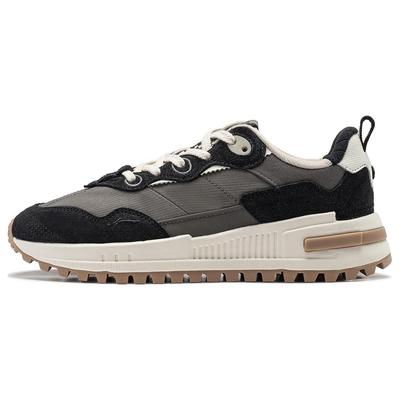 Li Ning Riding The Wind 2.0 Slip Resistant Abrasion Resistant Low Top Casual Shoes Women's Gray Black AGCT308-4