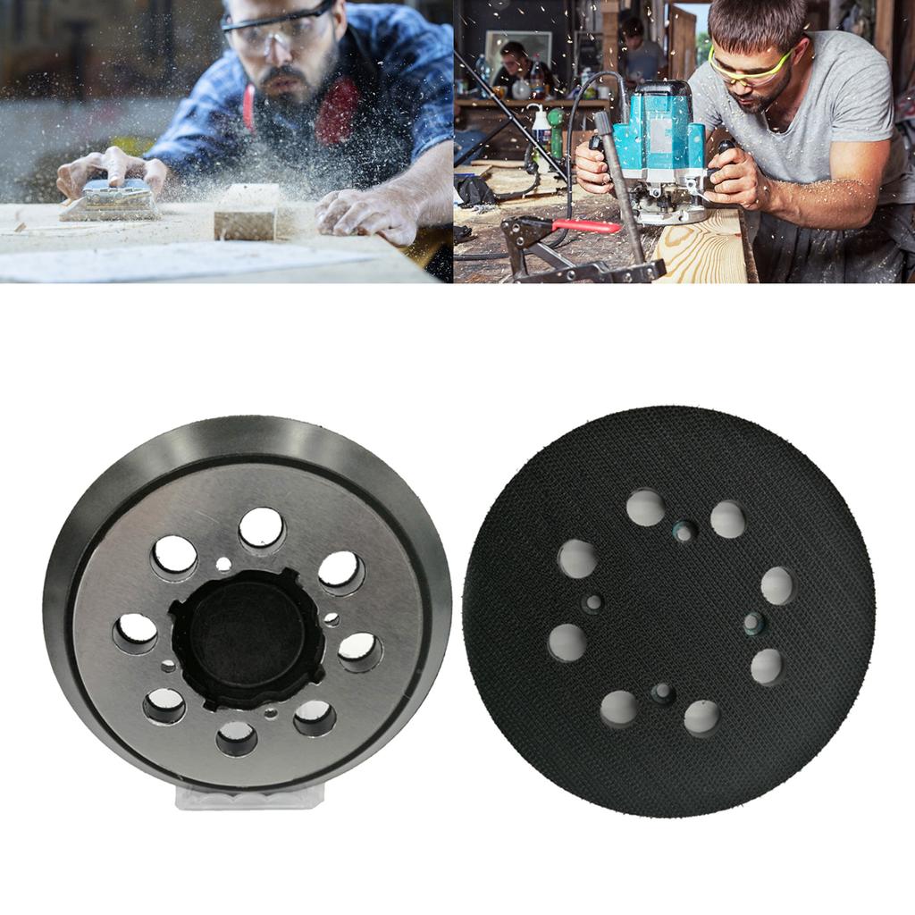 Durable 5"/125mm 8 Holes Hook Loop Sanding Disc Pad Electric Grinder Polishing Tool Self-adhesive Sandpaper Backup Stick