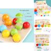 Wooden Multifunctional Arithmetic Clip Bead Learning Board Kid Puzzle Toy Set For Early Learning