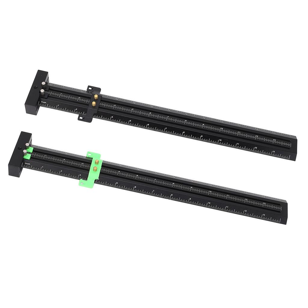 Woodworking Compass Tool 14inch Metal Aluminium Alloy Double Line Marking Ruler Adjustable T Type Me