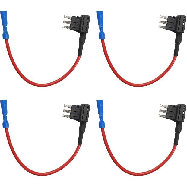 12V Car Add-a-Circuit Fuse Tap Adapter, Mini Blade Fuses Holder Automotive Fuse Adapter, 3 ATM Fuses Tap Replacement for Car Truck Boat (1PC)