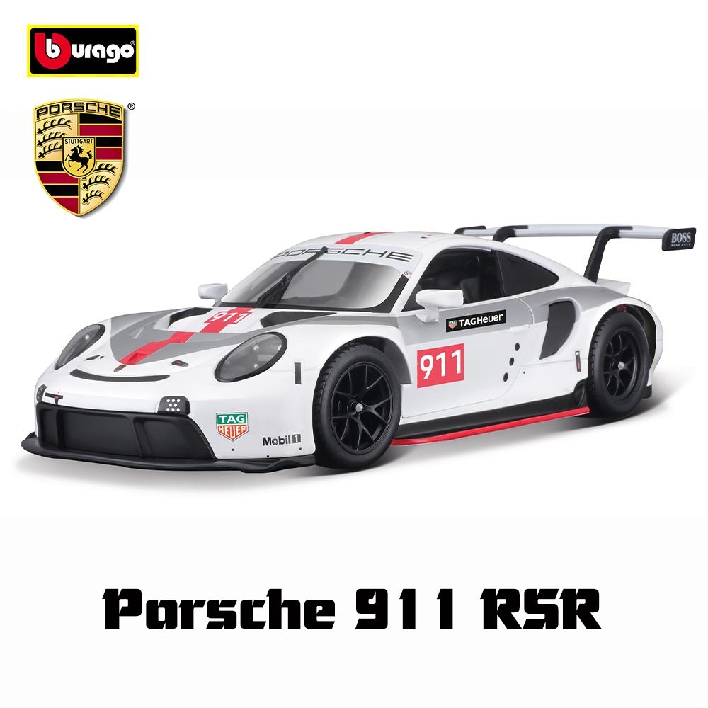 AKEZM1 Bburago 1:24 Porsche 911 GT3 Taycan Turbo S 718 Boxster simulation alloy car model crafts decoration collection toy tools gift