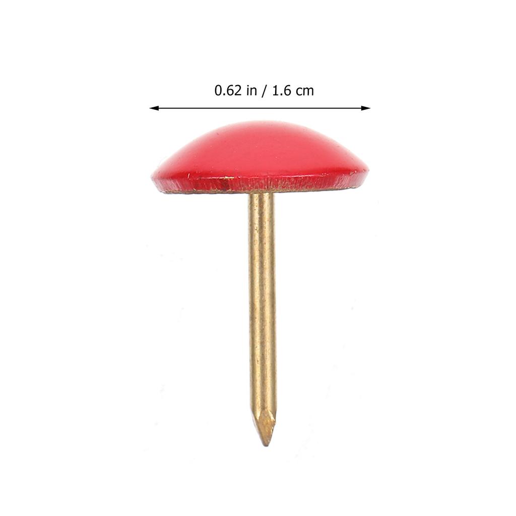 60Pcs Iron Upholstery Tacks Colorful Round Head Decorative Furniture Nails Upholstery Pins Pressing Thumbtacks for Household