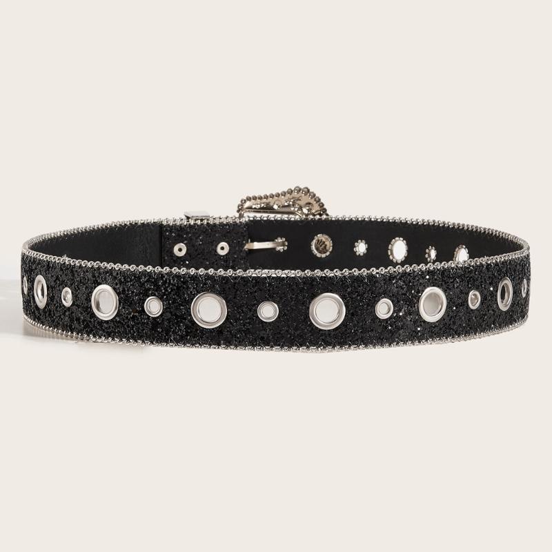 Fashionable Wide Waist Belt Elegant Glitters Belt Vintage Styles Waistband for Dresses and Jeans