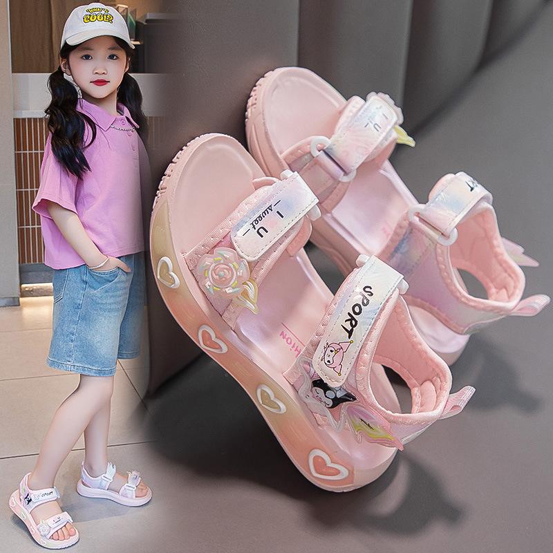 

Summer Princess Sandals for Girls Soft Sole Non Slip Beach Shoes Baby Toddler Comfortable size 26 розовый