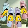 1PC Big Capital Letter A 750ml Color Plastic Sports Water Bottle Leakproof Flip Straw Lid Suitable for Sports Office Home Use