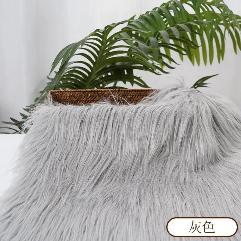 25x45cm 9cmPile Faux Fur Fabric For Sewing Doll Toy Beard Hair DIY Patchwork Material Accessories Home Decoration Cosplay Fabric