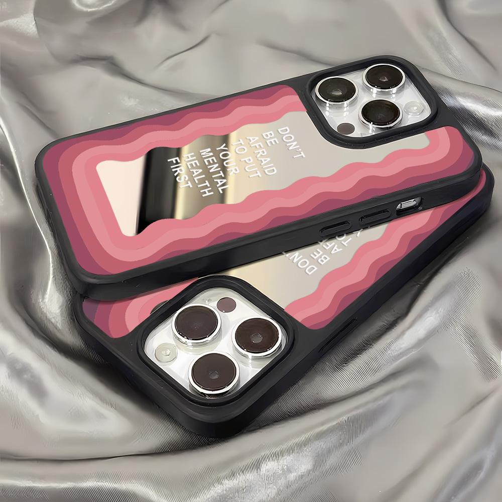 Mirror Phone Case for iPhone 15 11 13 14 for 15 16 Pro Max 12 13 16 Pro Cloud Flower and Animal Cute Style Phone Case