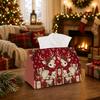 1pc Whimsical Woodland Holiday Tissue Box | Multi-Functional Seasonal Napkin Dispenser, Suitable for Home, Xmas Parties Reindeer Couple Gift Box Trend
