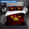 3PCS Sport Club Football Crest Printed Soft Bedding Set,Including 1pc Duvet Cover And 2pcs Pillowcases Perfect for Bedroom, Dormitory, Fan gift