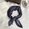 Crumpled rhombus silk scarf high-end new solid color versatile silk scarf neck small scarf streamer scarf shawl