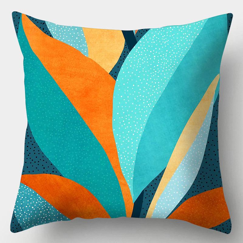 Rainbow Geometric Color Splicing Pillowcase 45x45cm Polyester Sofa Chair cushion cover Modern room home decor Pillowcase