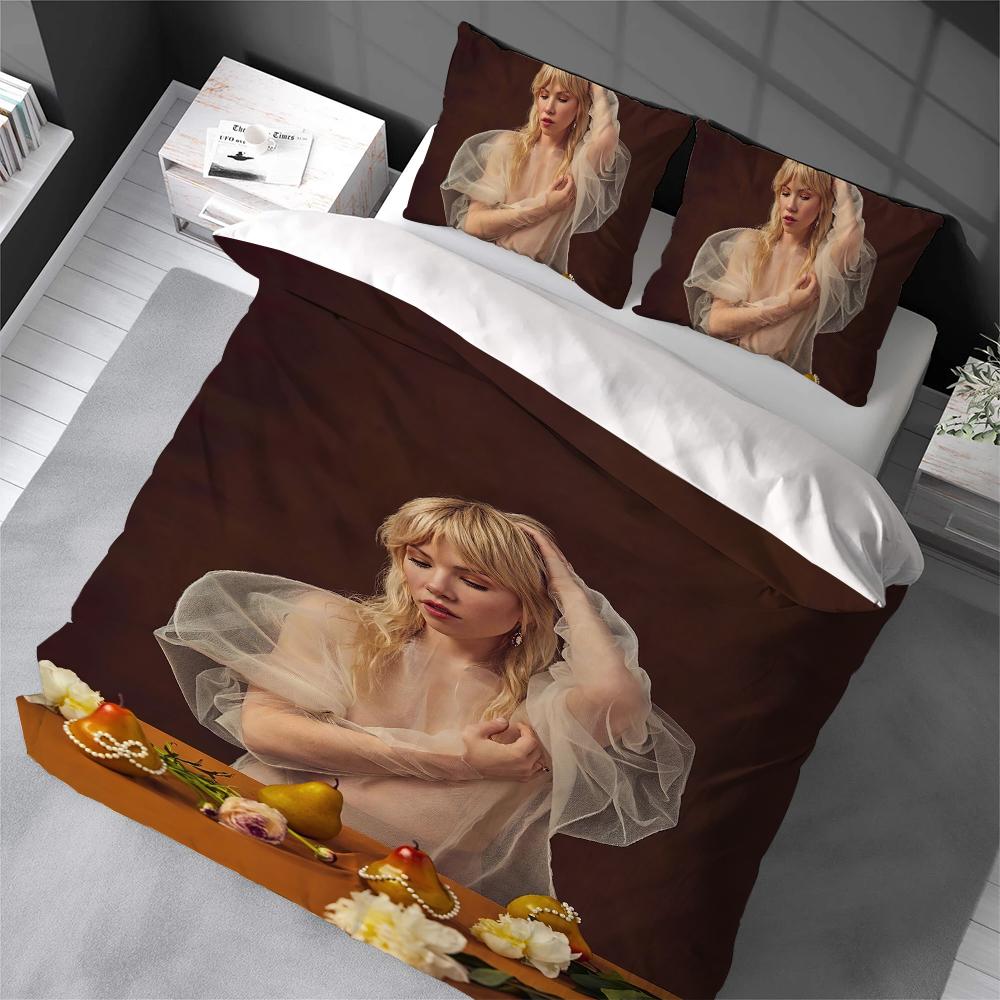 Sängerin Carly Rae Jepsen Bettwäsche-Set Home Style Bettwäsche Weiche Baumwolle Wäsche Bett 3-teiliges Set Studentenwohnheim Geschenk