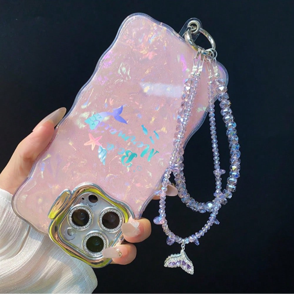 Crystal Mobile Phone Chain Pendant, High-end Mermaid Zircon Pendant, Pendant, Mobile Phone Chain.