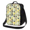 Orla Kiely Sac à Lunch Portable Motif Feuilles Colorées Réutilisable Isotherme Fourre-tout Bento avec Sangle Réglable pour Travail Pique-nique Voyage