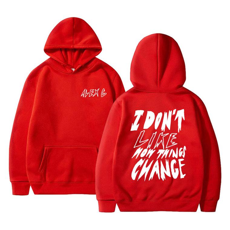 Singer Alex G Trick Change Print Hoodie Men Women Oversized Vintage Fashion Hooded Tracksuit Male Casual Fleece Cotton Hoodies