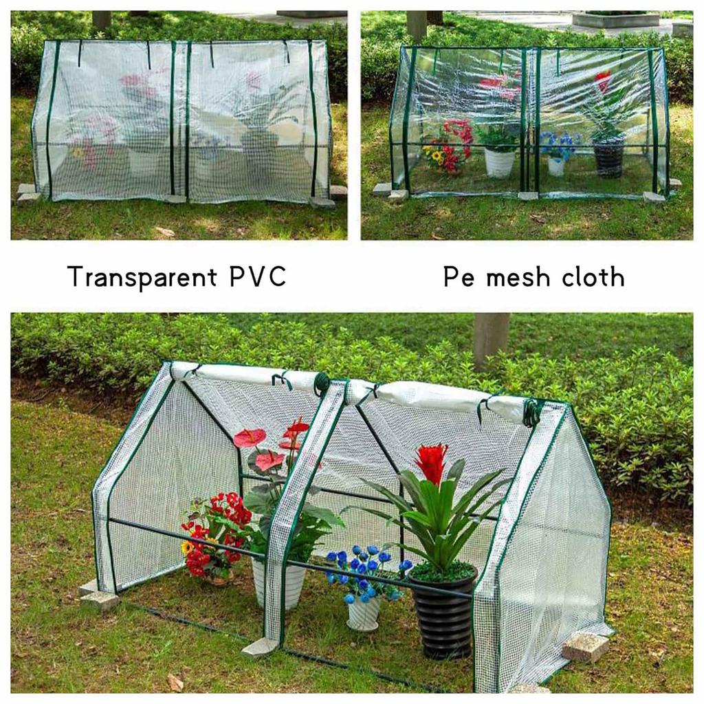 180x90x90 Cm Mini Greenhouse Cover With Roll-Up Shutters Door Plant Growth Tent Walk-in Greenhouses For Outdoors Without Bracket