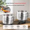 Kangbach 304 Stainless Steel 3-Layer Steamer Pot