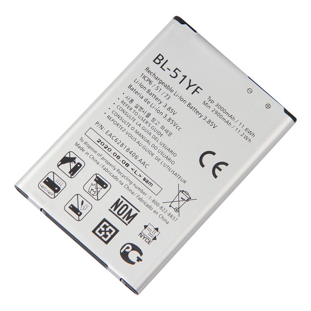 Wiederaufladbarer Lithium-Akku für LG G4 H818 H810 H815 VS999 F500 F500S F500K F500L BL-51YF Handy-Akku 3000mAh