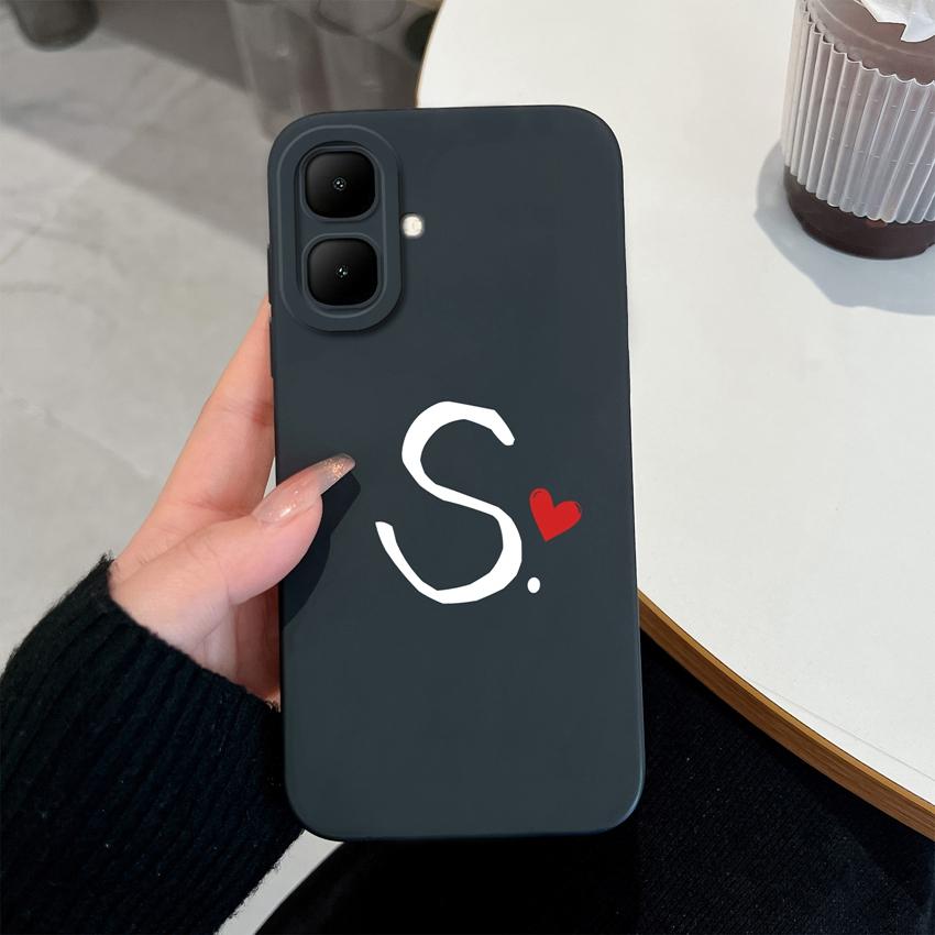 For Infinix Smart 10 9 8 7 GT 30 Pro Fashionable Lucky 26 Letters Phone Case Soft Matte Silicone High Quality Anti Drop Shell For Infinix Bumper Cover